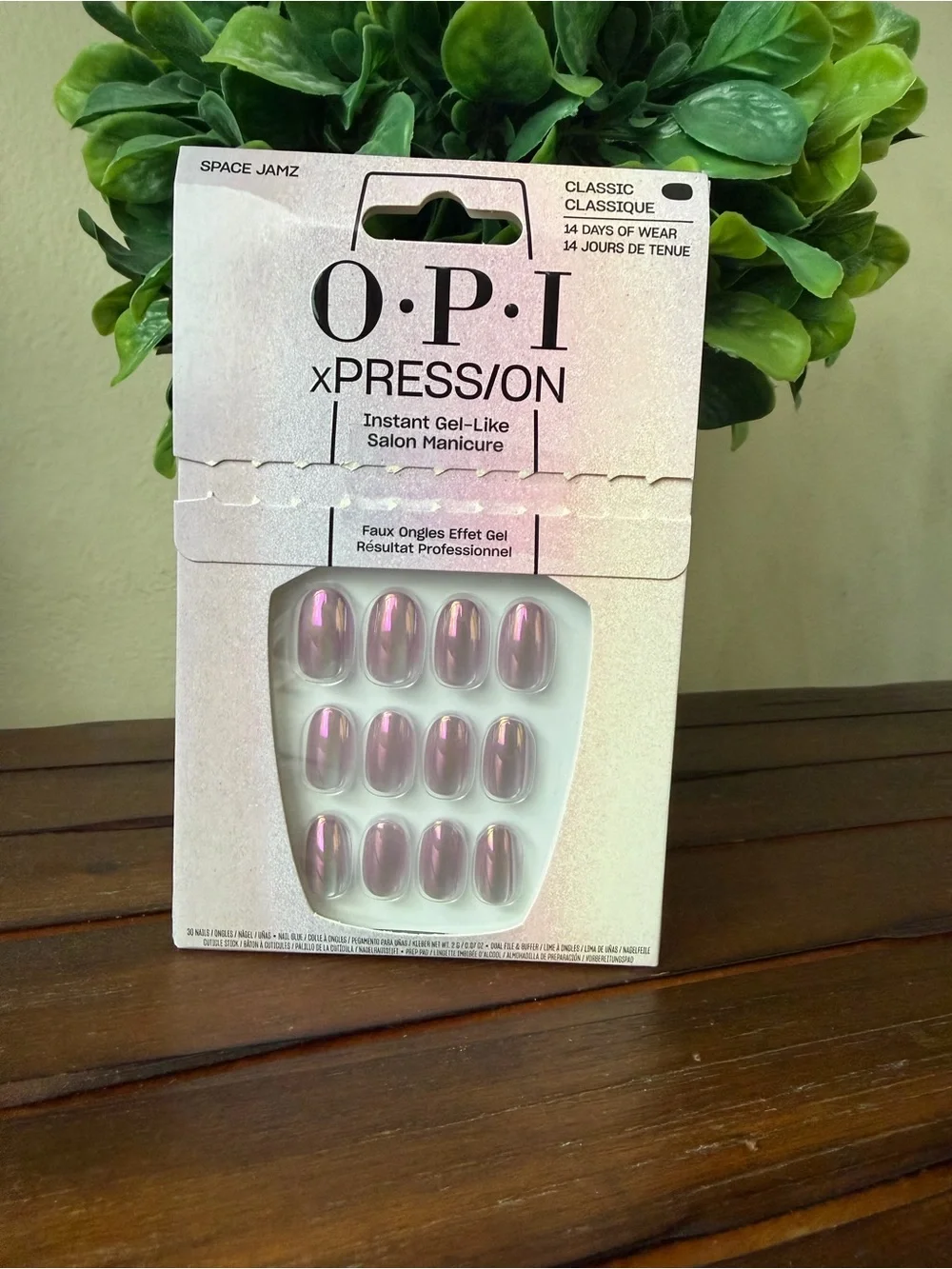 OPI XpressIon Space Jamz Pink Iridescent Press-On Nails